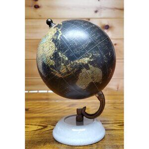 Wood Metal Marble Base Globe 9 inches Tall Brand New Office,Classroom Decor